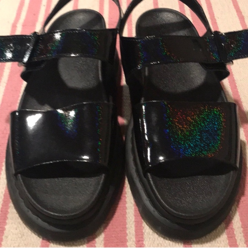Dr. Martens Romi Sandals Holographic Black